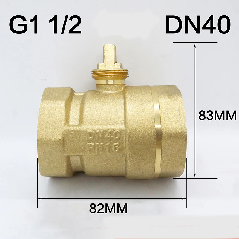 Corpo De Válvula De Esfera De Latão Motorizado, Rosca Elétrica, DN40, 1-1/2 ", 2 Way