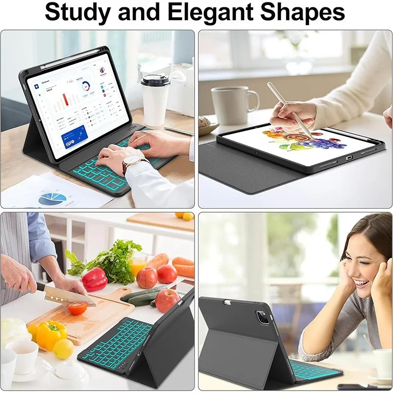 Case for Redmi Pad 2 11 Inch 2025, Bluetooth keyboard case for Xiaomi Redmi Pad 2 11-inch,Magnetic keyboard protective cover