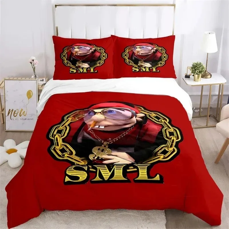3D Print Cartoon SML Jeffy Bedding Set Bedroom Soft Modern Bedspreads Comefortable Kids Duvet Cover Quilt Cover And Pillowcase