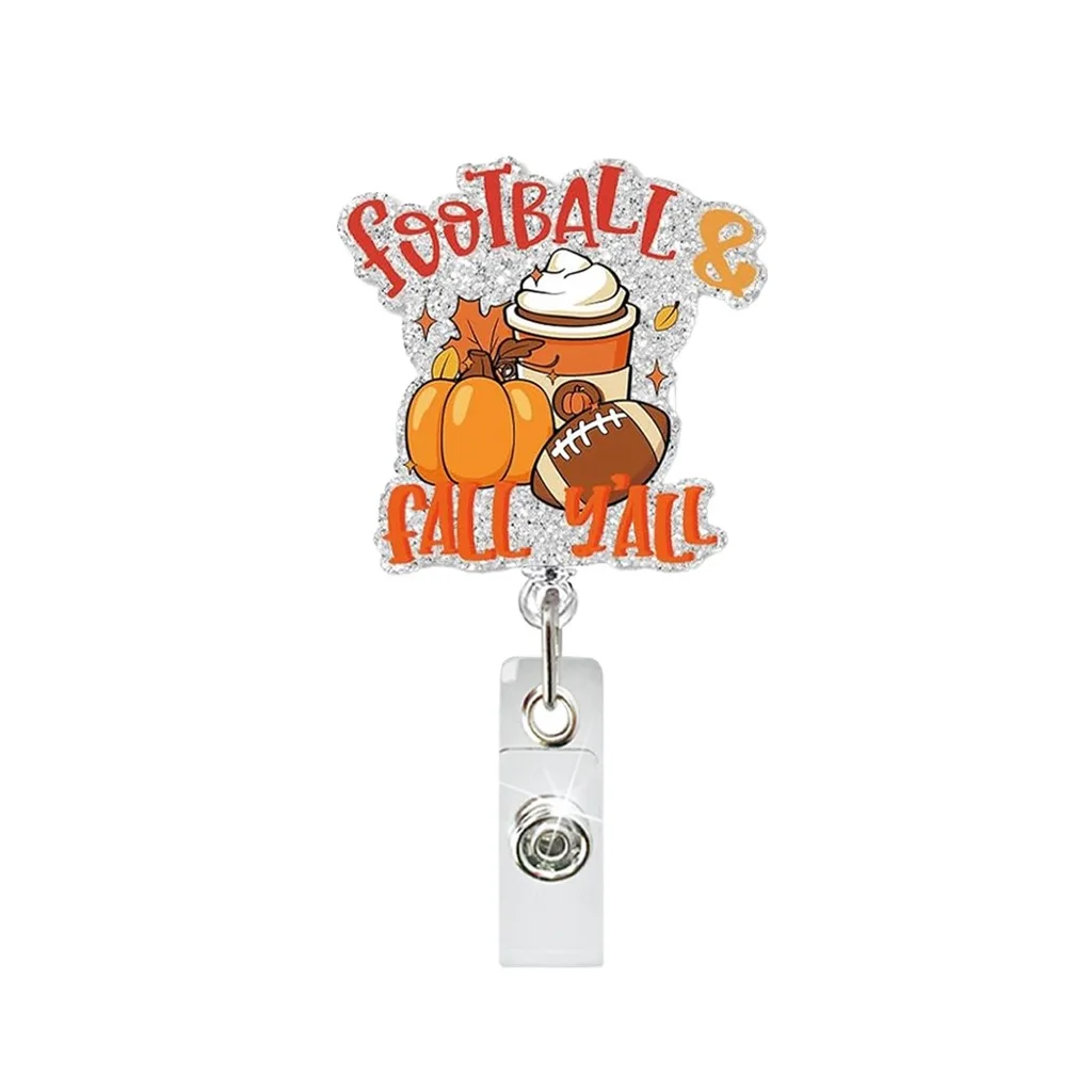 Id Badge Holder Acrylic Retractable Acrylic Badge Reel Name Badge Holder Lightweight For Daily Work Outfit Office Staff Fall