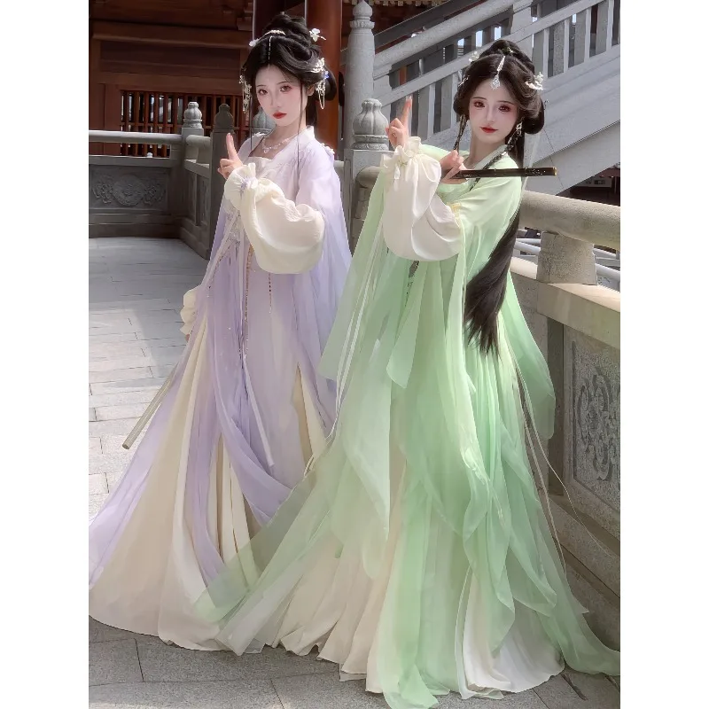 Hanfu Han elements waist-length embroidery Elegant Hanfu Elegant daily spring and summer models
