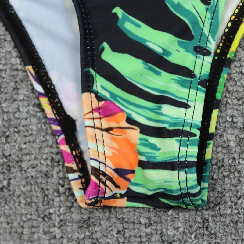 ارتفاع الخصر مجموعة البكيني رفع ملابس السباحة الأزهار ملابس النساء ملابس السباحة المايوه بحر البرازيلي الإناث مايوهات #6