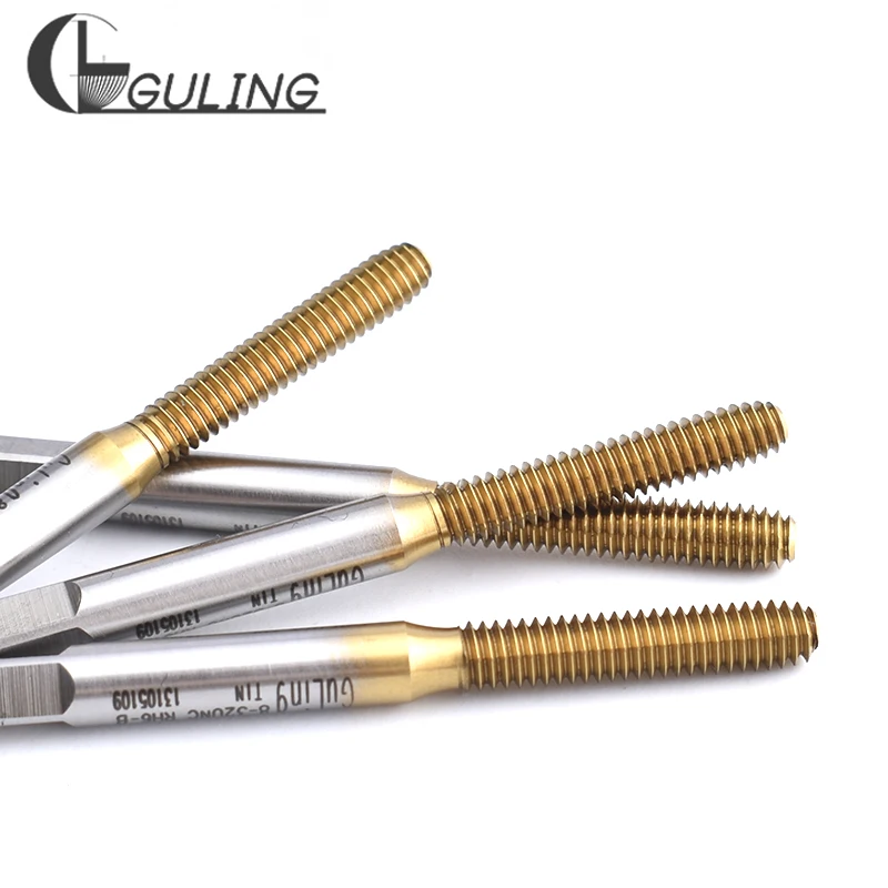 GULING 1PCS HSSE-M42 JIS Standard TIN Coating Roll Forming Tap UNC 2-56 4-40 6-32 10-24 12-24 1/4 3/8 Machine Screw Thread Taps