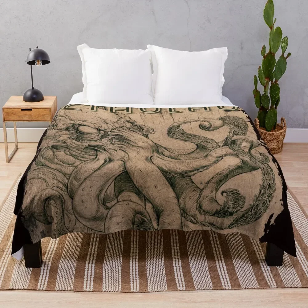 

Cthulhu The Ancient Throw Blanket Sofa Quilt Vintage decorative Retros For Baby Blankets