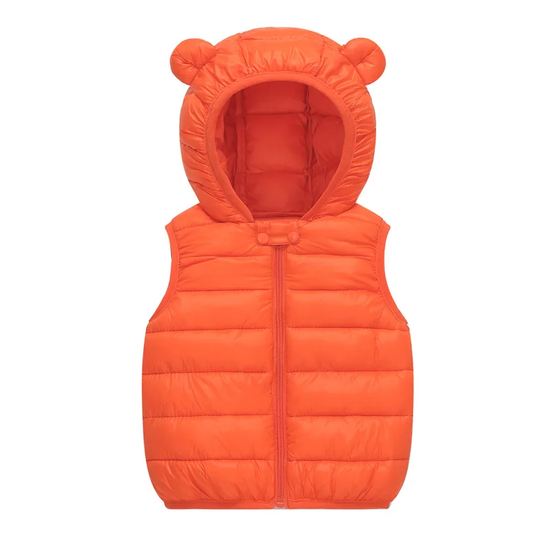 Children's clothing 2024 fall/winter new children's clothing children's down cotton vest boys and girls baby hooded vest image 5