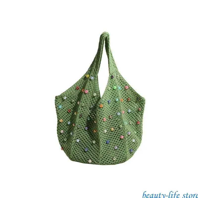 

Women's Summer Beach Shoulder Bag Crochet Knit Casual Handbag Large Capacity 517D