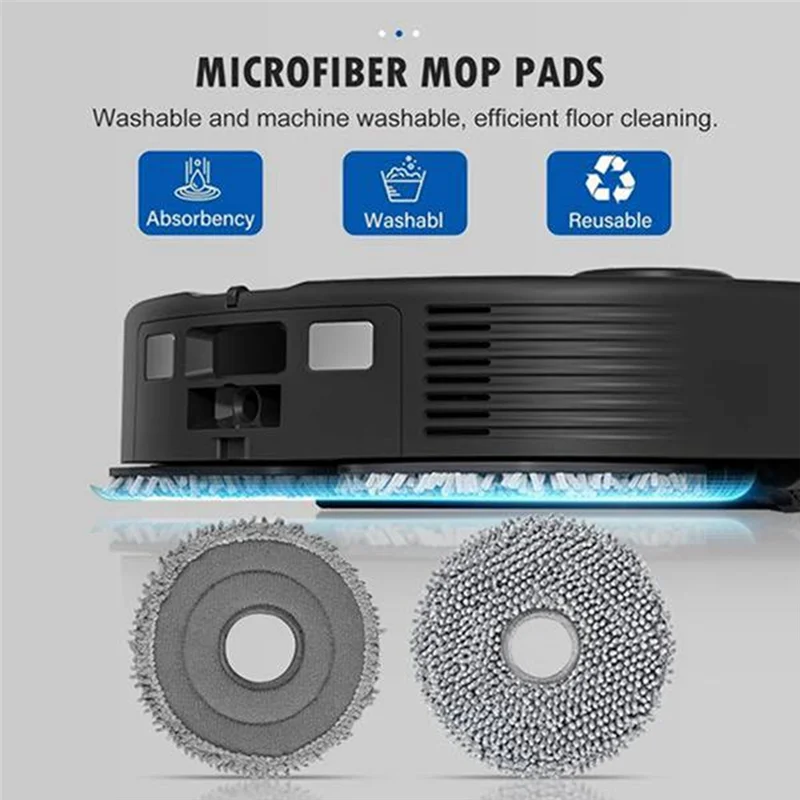 A24P para aspiradora Roborock Q Revo Maxv/P10 Pro, Kit de piezas de repuesto (12 uds), cepillo principal, bolsa para polvo, filtro Hepa y fregona Cl