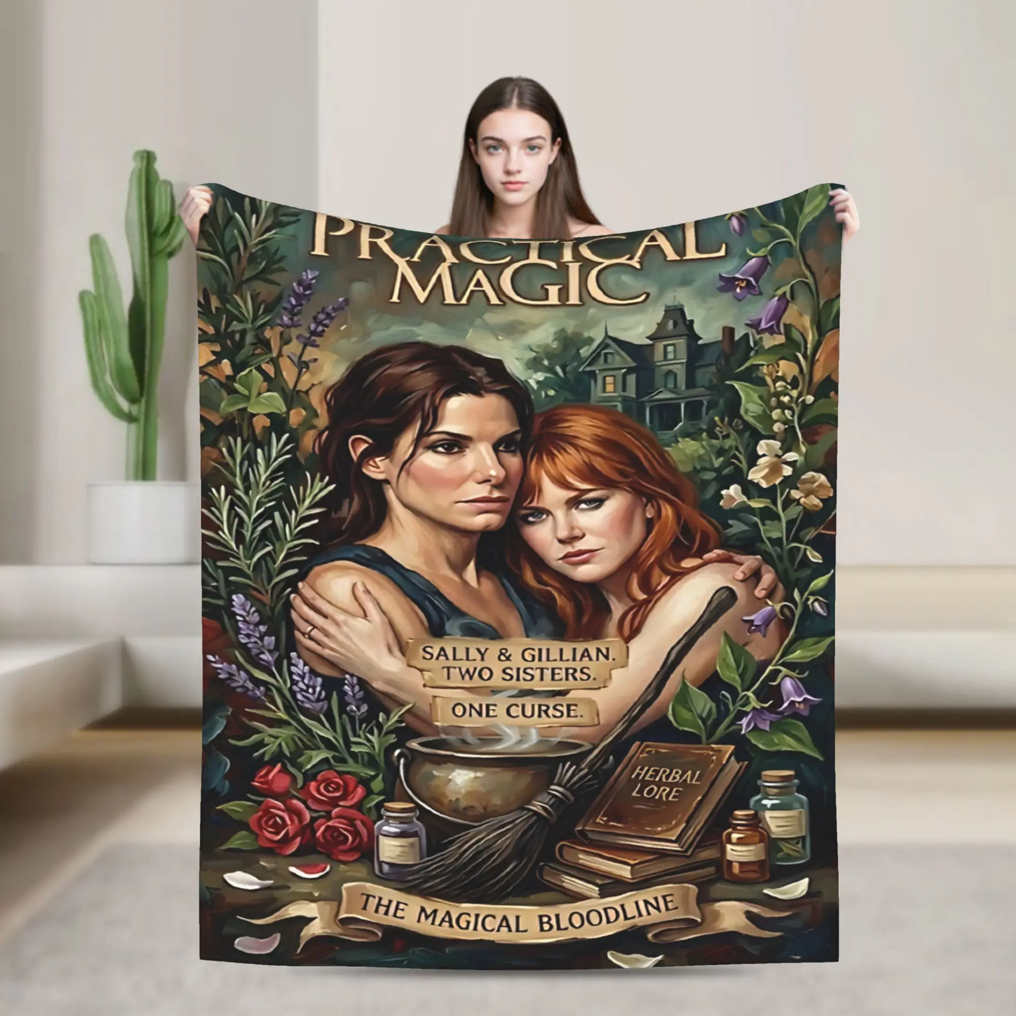 Practical Magic Fantasy Romantic Comedy Drama Tribute Blanket Flannel Thin Throw Blanket for Bedding Bedroom Plush Thin Quilt