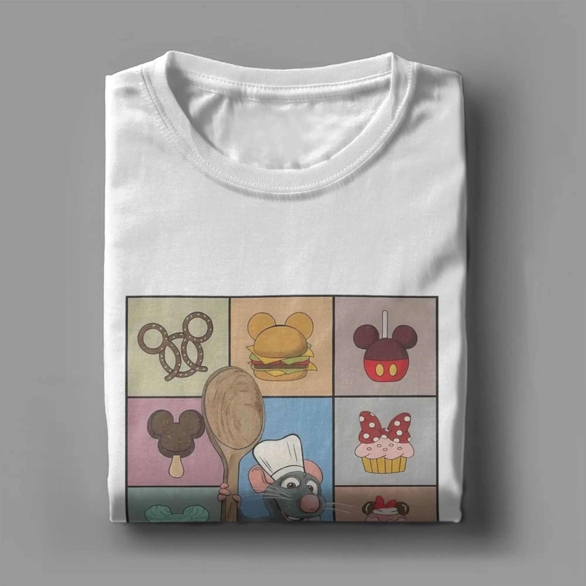 ريمي راتاتوي وجبة خفيفة جولة تي شيرت للرجال القطن الخالص الجدة تي شيرت جولة الرقبة تي شيرت قصيرة الأكمام الملابس الكبار #4