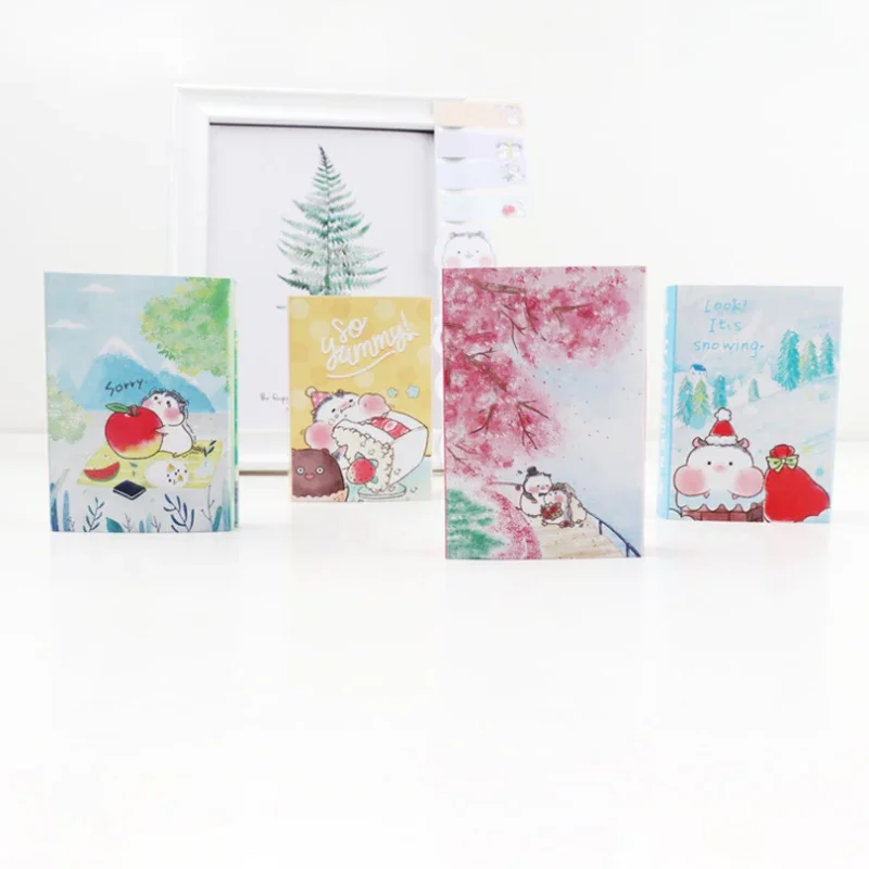 1pack/lot Cute Peach Hamster Animal 6 Folding Sticker Notes Memo Pad Paper Stickers Office School Stationery Gifts