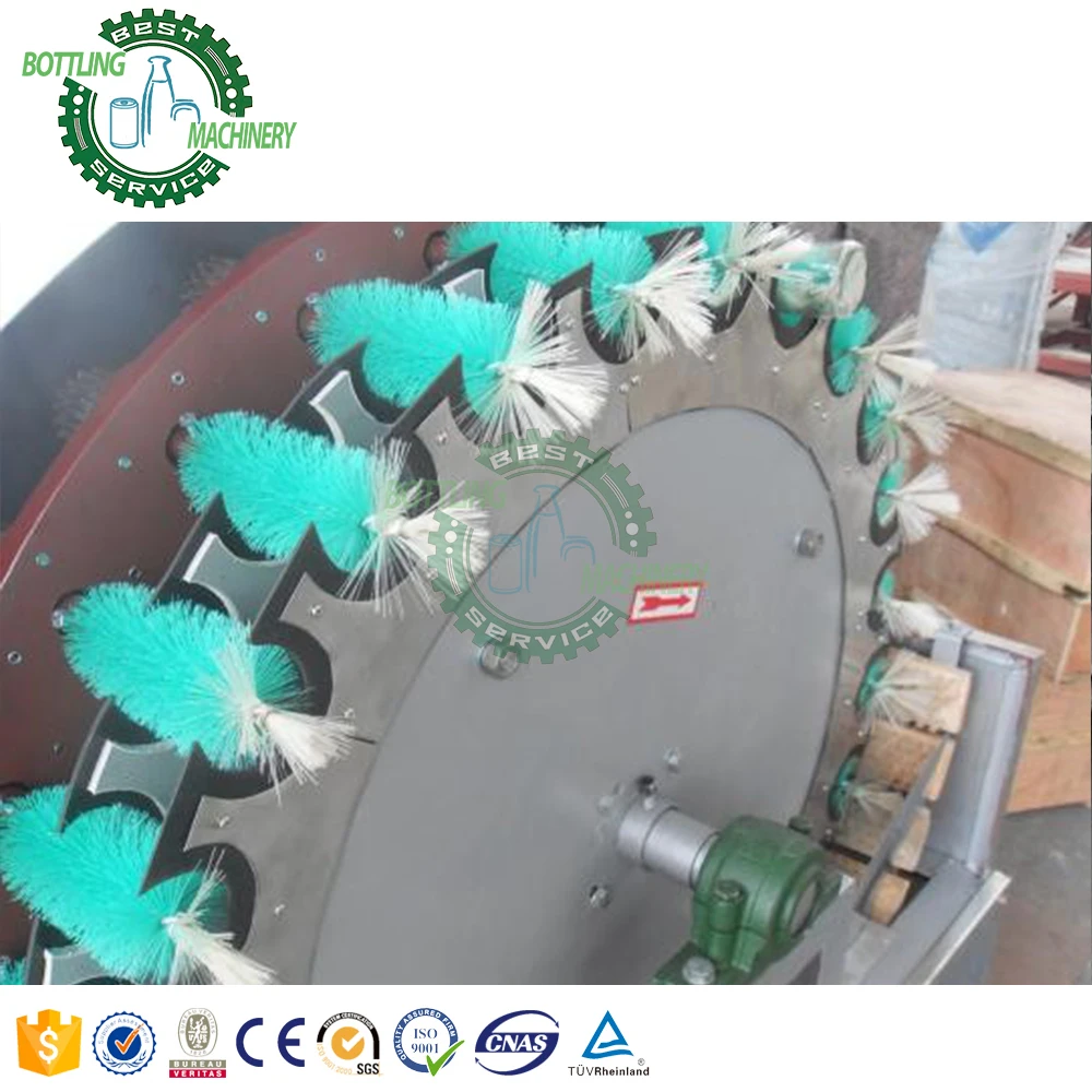 Beer Wine Reusable Container Washing 3000BPH CE ISO Semi Automatic Glass Bottle Washer