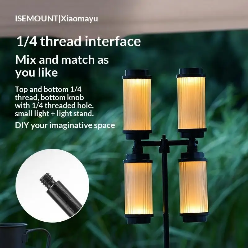 Aluminum Alloy Lantern Stand Detachable Desktop Light Stand Tabletop Light Mount