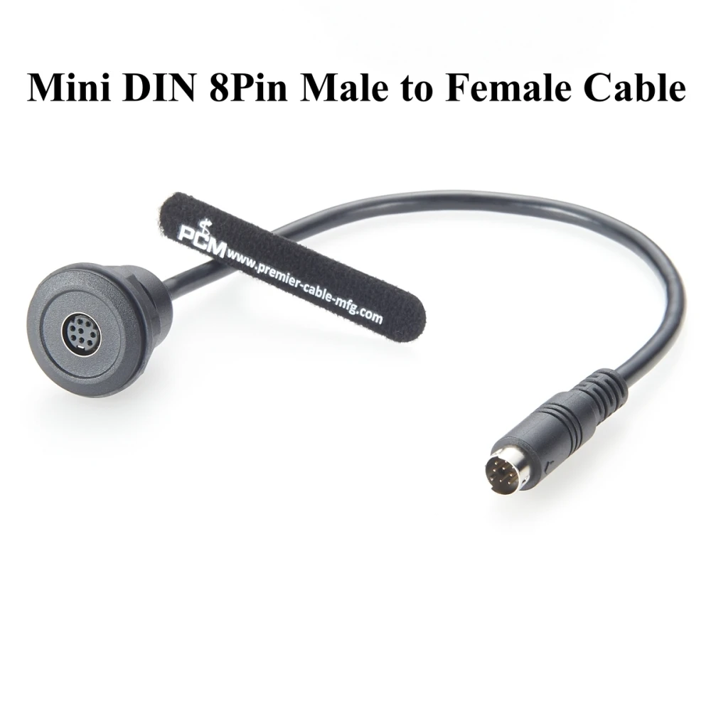 

Mini DIN 8 Pin Male to Female Extension Cable Flush Panel Mount Mini Din 8 Core Audio S-Video Cable for Broadcast,Record Studios