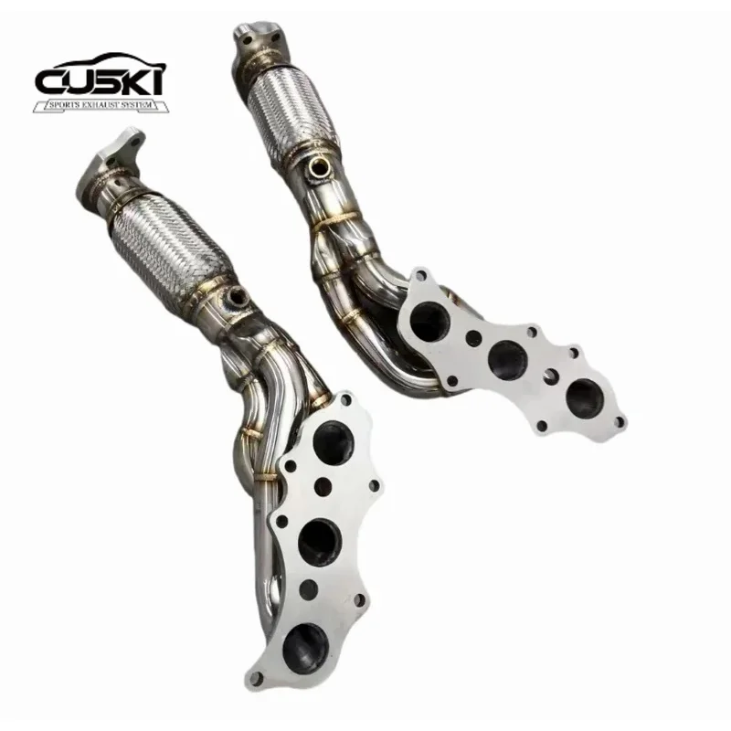 Applicable to Toyota Land Cruiser Prado's domineering Exhaust Manifold Header with catalysts 304 Stainless Steel exhaust system