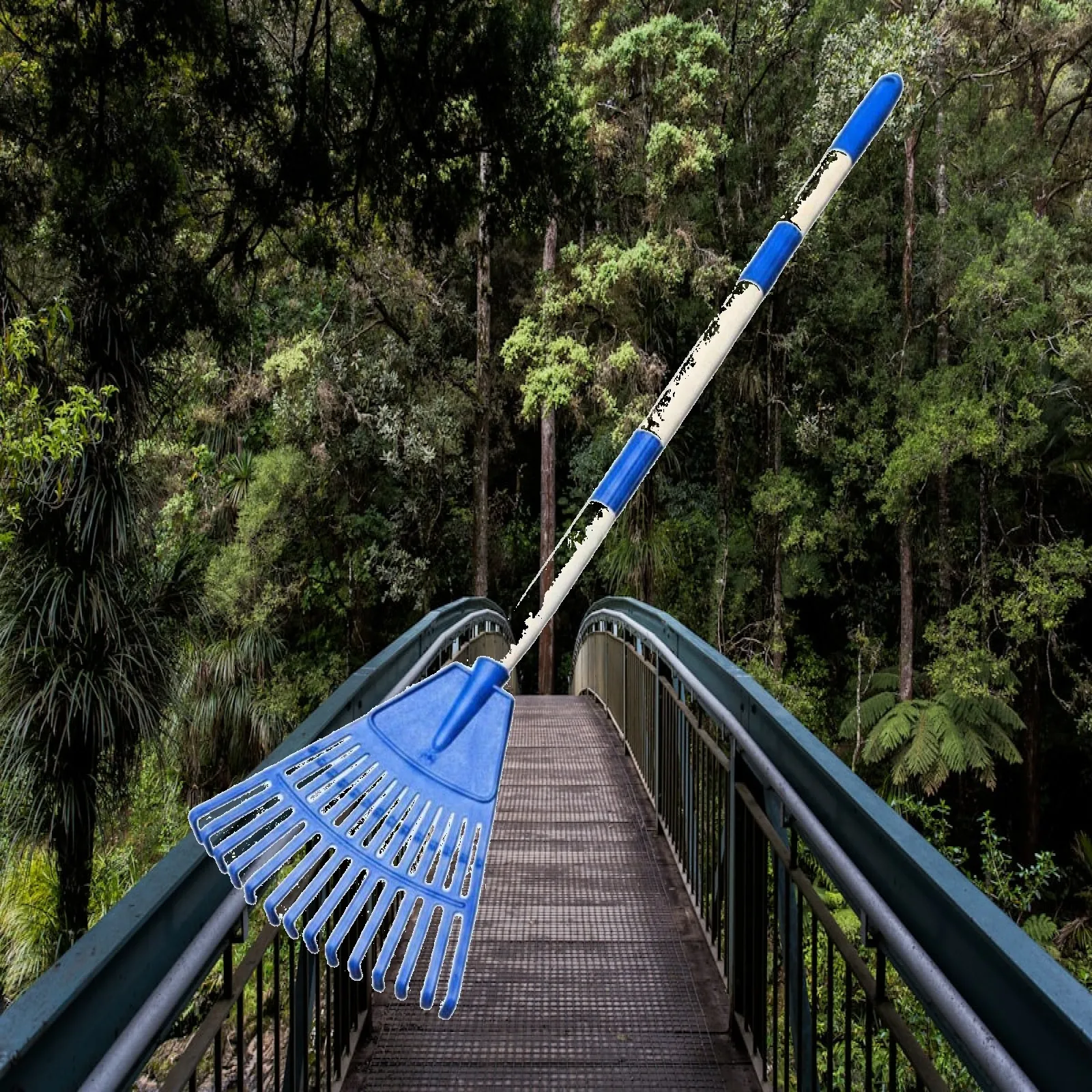 Detachable Leaf Rake Plastic Handle Mini Fan Rake for Children Yard Tidy Up and Garden Cleaning Tasks