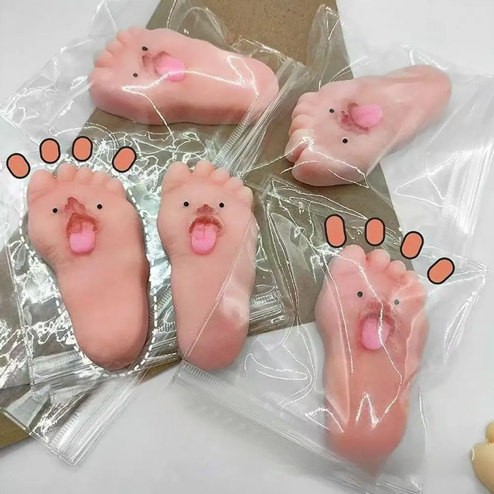 Língua colando pés grandes brinquedo romance macio estresse criança beliscar brinquedo presentes descompressão lenta adultos rebote brinquedo rel q9l5