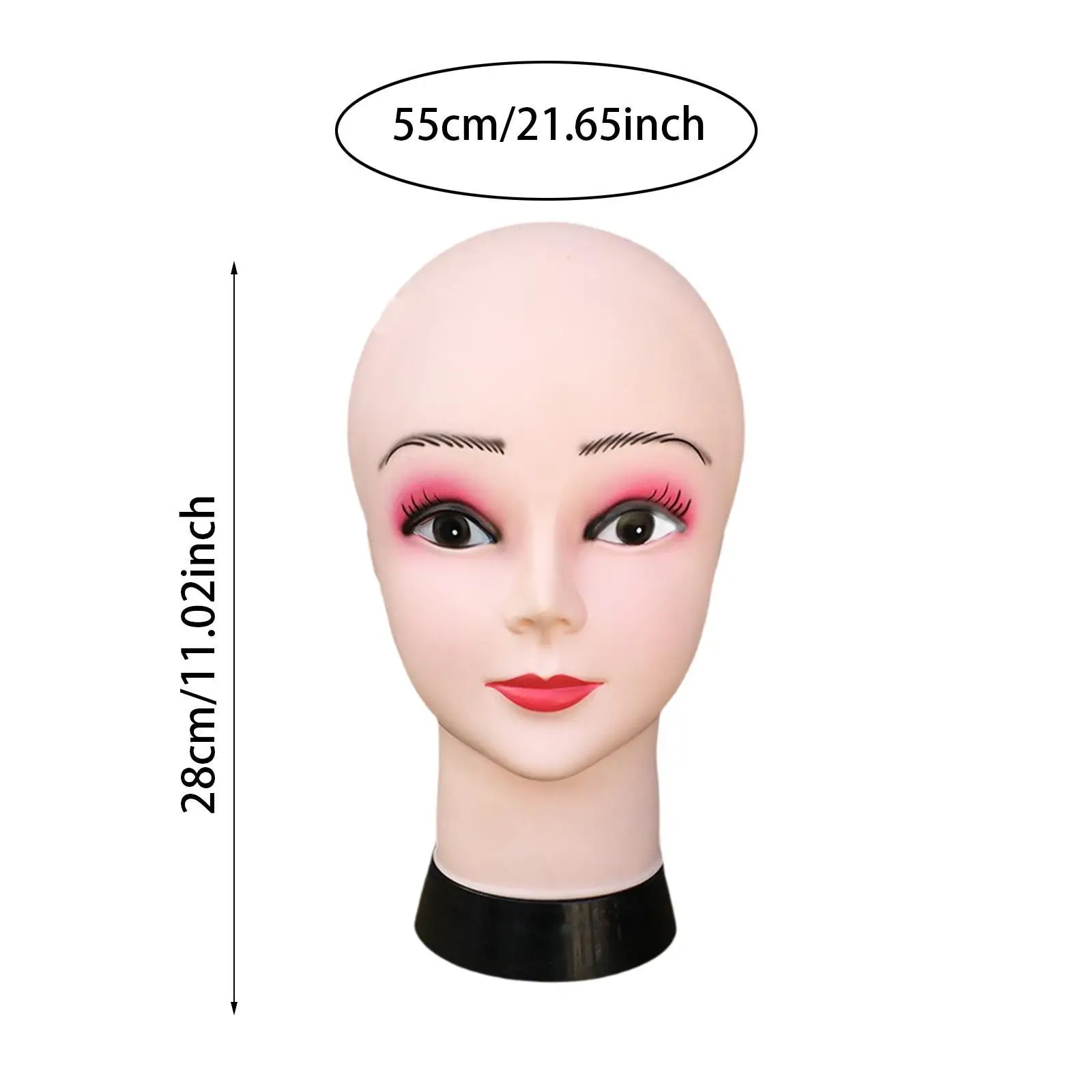 Female Bald Mannequin Head Hat Display Rack Sturdy Multipurpose Professional Wig Model Head Stand for Wig Making and Display