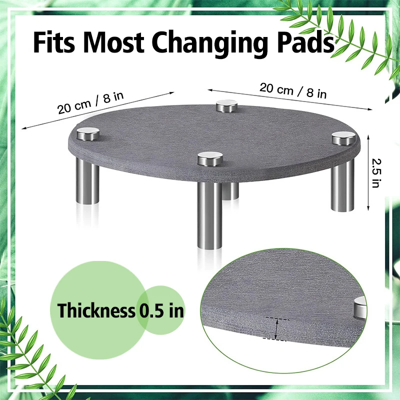 Fast Drying Diatomite Plant Saucers - 2 Pack Stone Pot Trays with Stainless Steel Feet, Deep Groove Spill-Proof Drip Trays for Indoor Flower Pots, Absorbent Non-Slip Design - 8 Inch