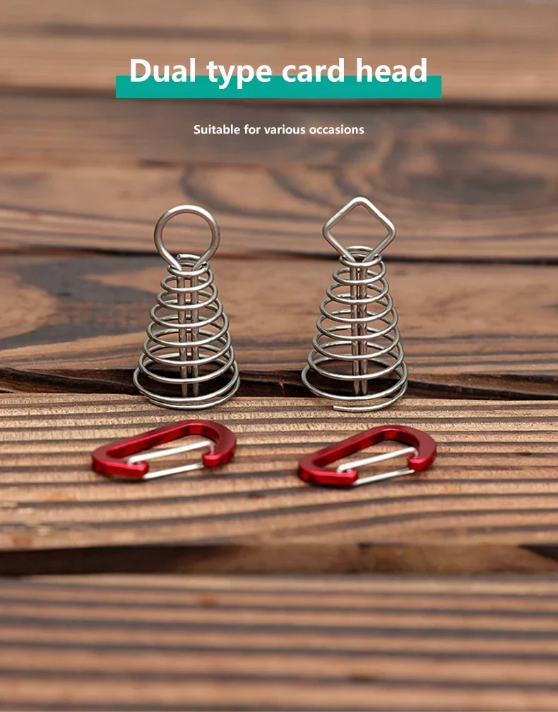 Outdoor Camping Octopus Seil Schnalle Camping Deck Nagel Edelstahl Feste Zelt Seil Schnalle Holz Haken Frühling Wind Seil – Detail 3