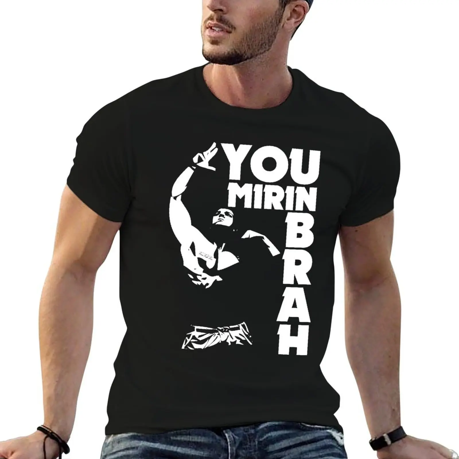 Zyzz you mirin brah camiseta de peso pesado camiseta gráfica de gran tamaño camiseta gráfica negra camisas de entrenamiento para hombres