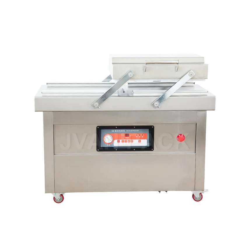 DZ-600/2SB Mesin Pengemas Penyegel Makanan Vakum Komersial Ruang Ganda Otomatis untuk Makanan