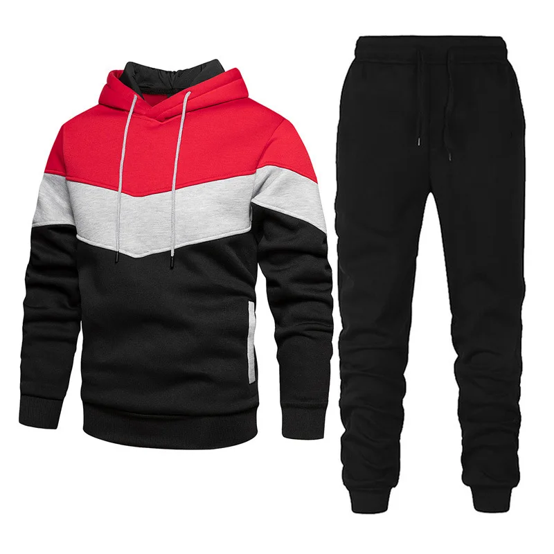 2024 New Letter Men Hoodies Sweatshirt+Sweatpants Suit Autumn Winter Sportswear Sets Tracksuit Men's Pullover Jacket Set