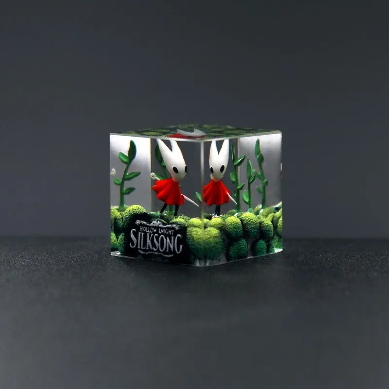 Hollow Knight Keycap Silk Song Game Theme Keycap Cube Resin Keycap Miniature Scene Mechanical Keyboard Keycap Handheld Gift Esc - Image 2