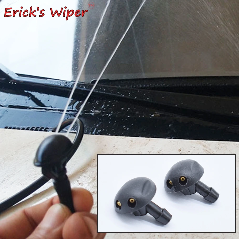 Erick\'s Wiper 2Pcs Front Windshield Wiper Washer Jet Nozzle For Renault Dacia Megane Scenic MK1 Duster Sandero Logan 7700846456