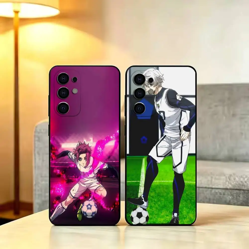 blue l-lock ltoshi nagi lsagi-es  Phone Case For Samsung S 25,24,23,22,30,21,10,9,Ultra,Plus,Lite,FE,4,5 G Black Silicone Case