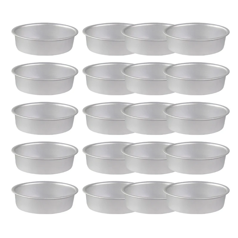 

Set of 20 Durable Oval Dessert Baking Molds Durable Kitchen Bakewares Oval Aluminum Pans for Bread Cake Baking Dropshipping