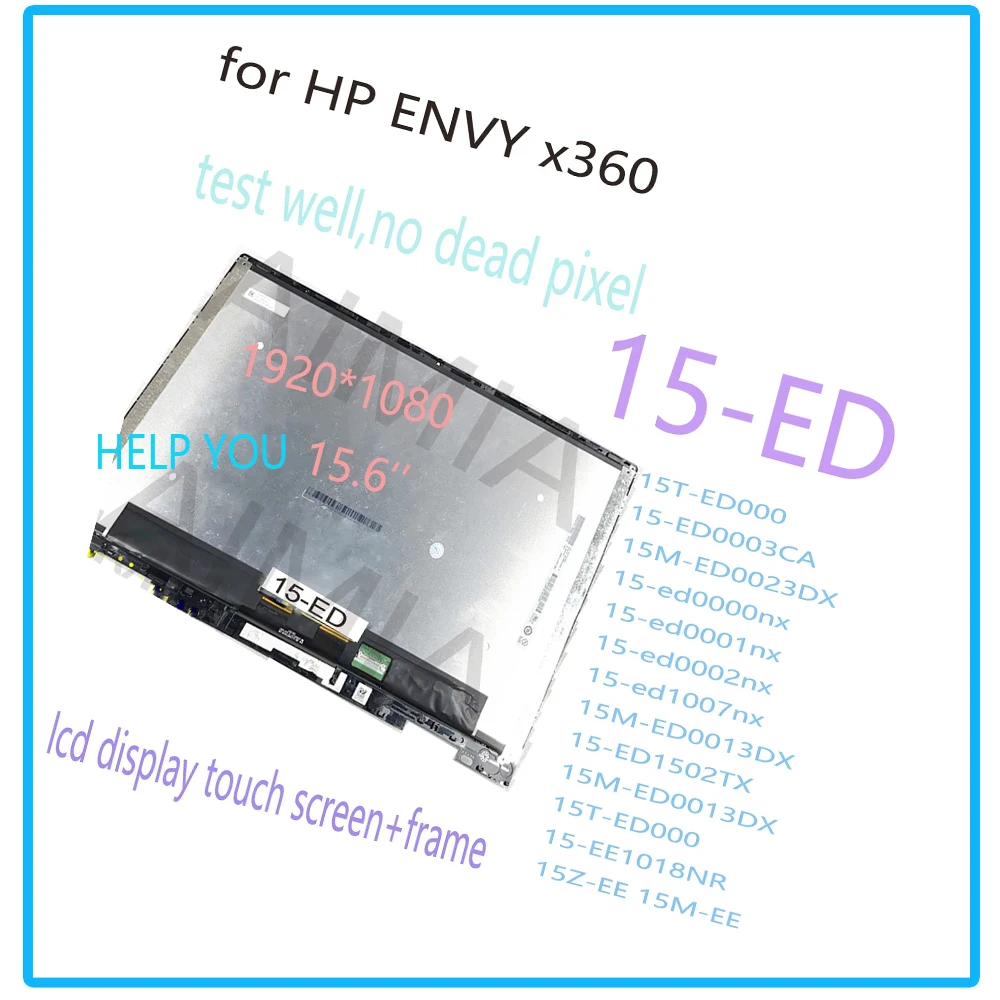 1pcs 15.6 inch lcd for hp envy x360 15-ed series 15-ed0000nx 15-ed0001nx 15t-ed000 15m-ed lcd touch screen digitizer assembly