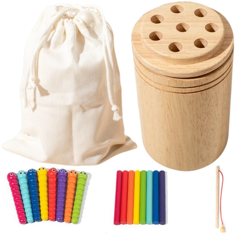 090B Childrens Wooden Balance Sticks Learning Activity Color Sorting Game Fine Motor Skills Development Sensory Toy