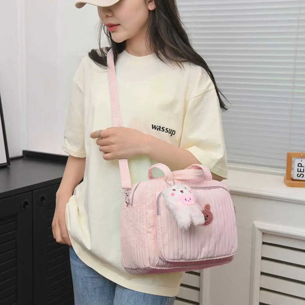 Nappy Maternity Packs with Pendant Diaper Maternal Bag Portable Cute Cartoon Multi-function Large Capacity Nylon Mom Travel Tote