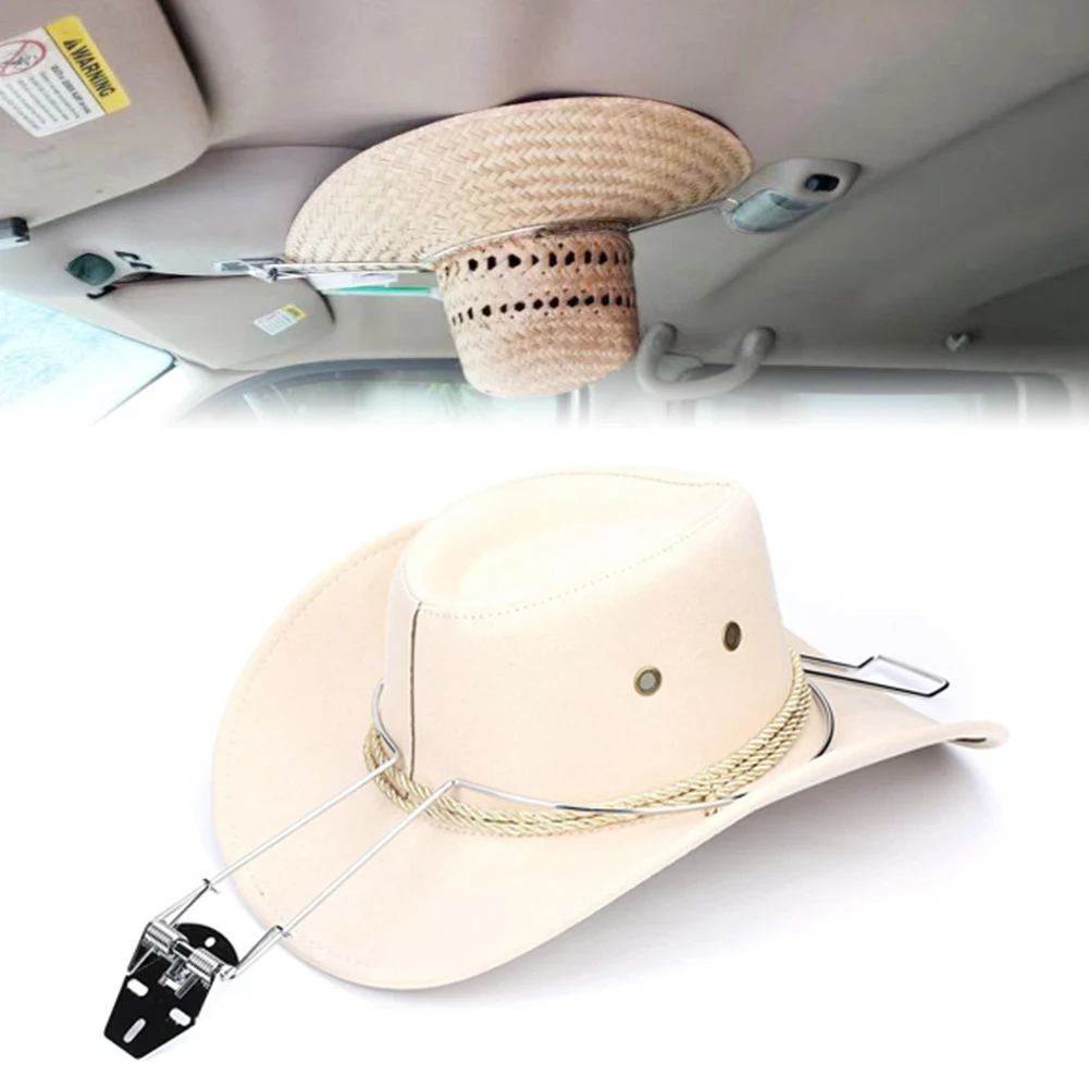 Soporte colgante para cascos de Sol para vehículos, estante para sombreros portátil de fácil instalación para interiores