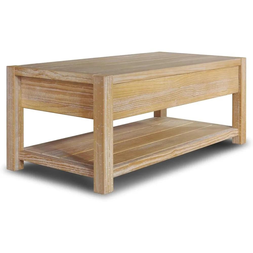 طاولة قهوة مونتاك من الخشب الصلب على الطراز الخشبي