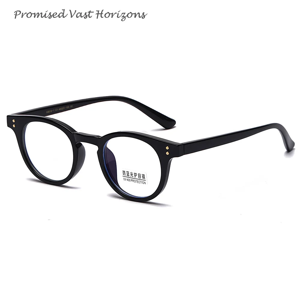TR90 Round Transparent Mens Womens Glasses Frame Unisex Classic Round Plano Lens Orange Grey Eyeglasses