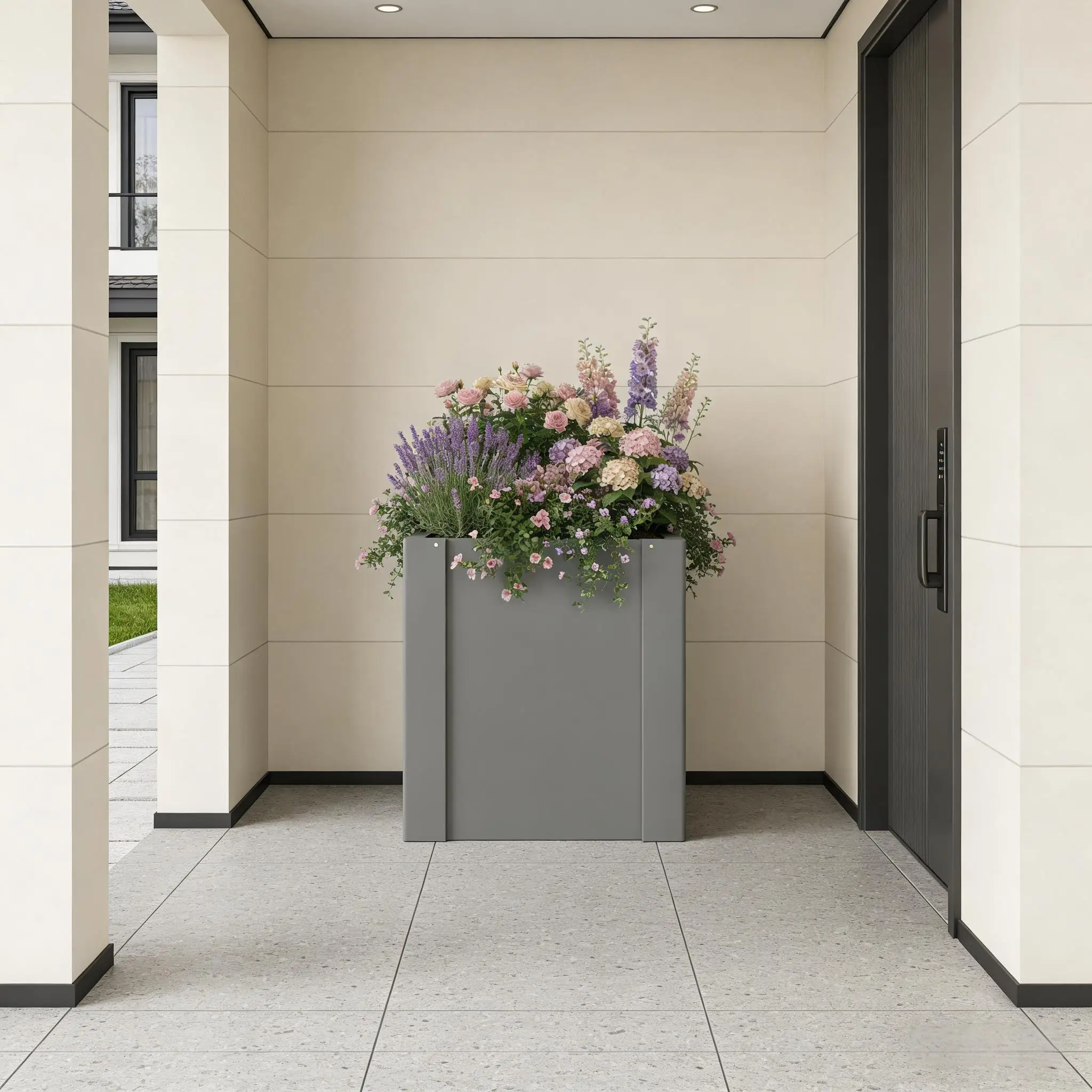 Balcony Planter Bed,Outdoor Planter Box,Elevated Garden Bed(Only Planter Box)