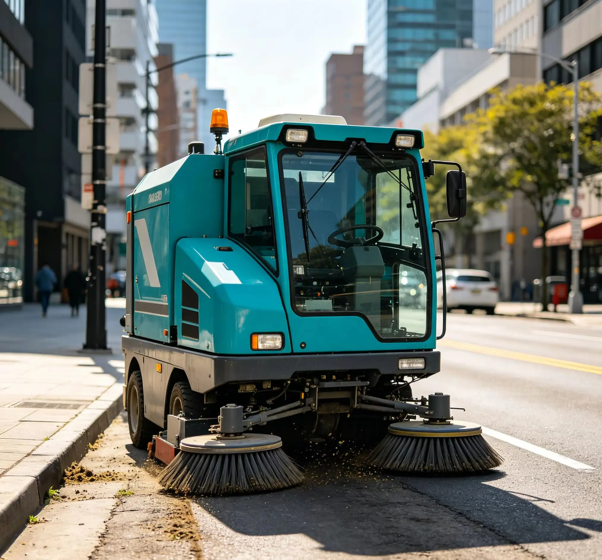 Autonomous Full-Closed Electric Street Sweeper Ride-On Road Cleaning Machine With Brush Floor Sweeper Electric Ride on Sweeper