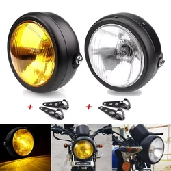 5.75 inch Motorcycle LED Vintage Style Headlight round lights Flash lamp led Moto Accessories Driving Light Headlamp Cafe Racer