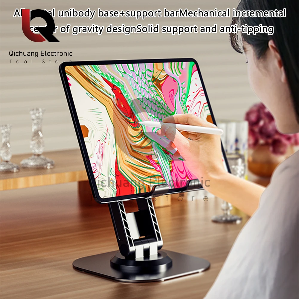 Folding Desktop Phone Holder Stand Cell Phone Mount Tablet Stand 360 degree Rotating Support For iPhone 14 13 Pro iPad Samsung