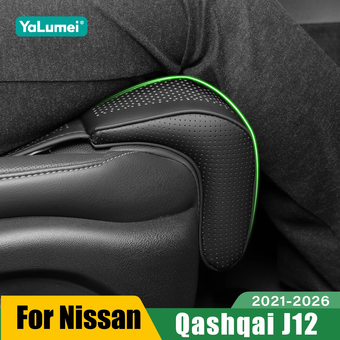 For Nissan Qashqai J12 2021 2022 2023 2024 2025 2026 E-Power 3 MK3 Car Leg Support Pillow Cover Memory Foam Interior Accessories