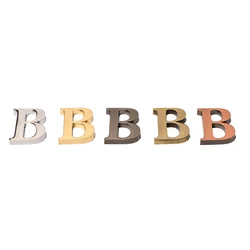 1Pcs Metal Self Adhesive House Number English Alphabet Letters for Apartment Room Door Plate Table Mailbox Number Stickers 5*3cm