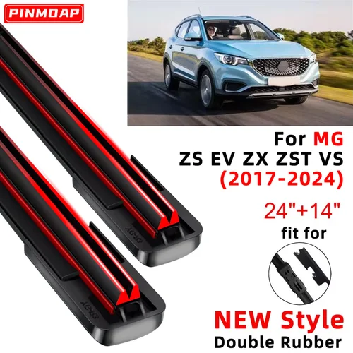 Para MG ZS EV ZX ZST VS 2017-2024 24 ""+ 14"" limpiaparabrisas delantero cepillos cortador accesorios 2019 2020 2021 2022
