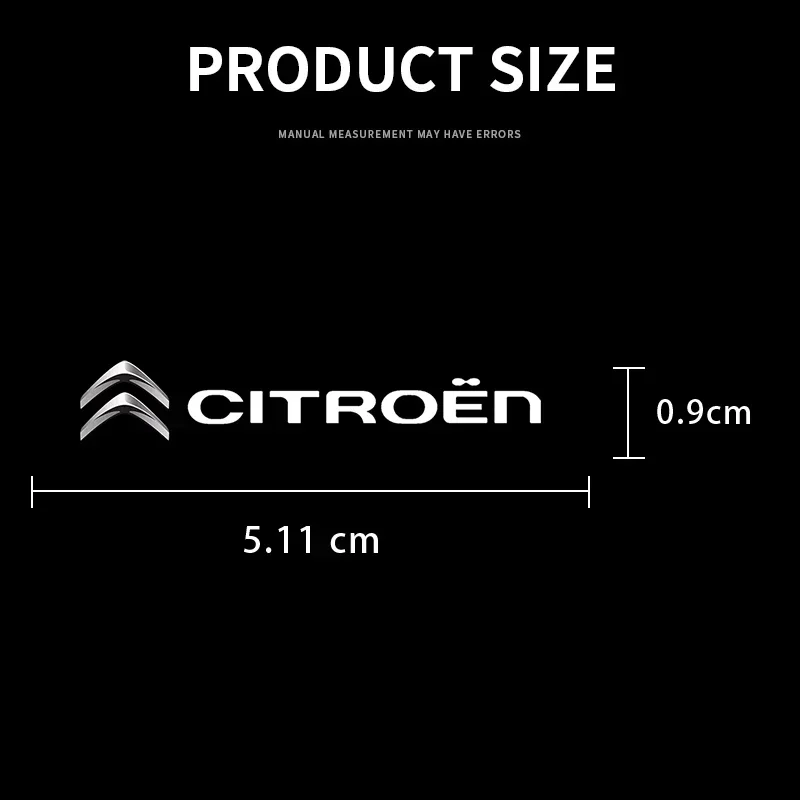 Universal 3D Alloy Metal Car Motorcycle Badge Sticker Decal Decor for Citroen C1 C3 C4 C5 C6 C8 C4L Aircross VTS Grand Picasso