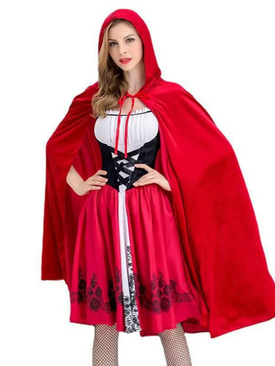 Little Red Riding Hood Performance Costume Artistic Performance Halloween Clothing Parent-Child Matching Women's Fashion