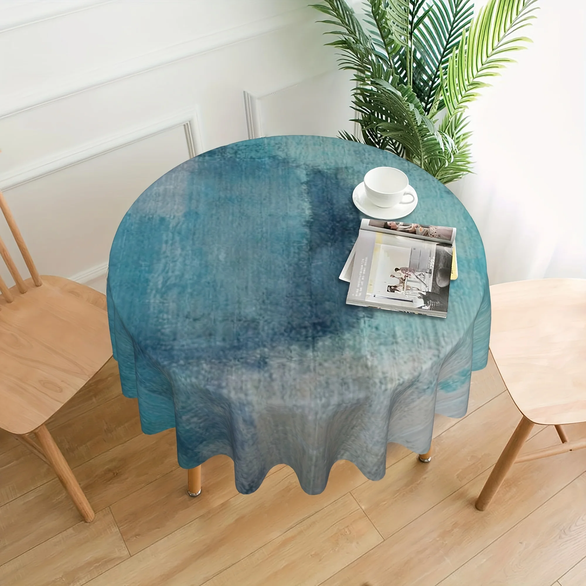 

Abstract Modern Art Round Tablecloth Home Waterproof Oil Resistant Washable Tablecloth Waterproof Tablecloth Coffee Picnic Mat