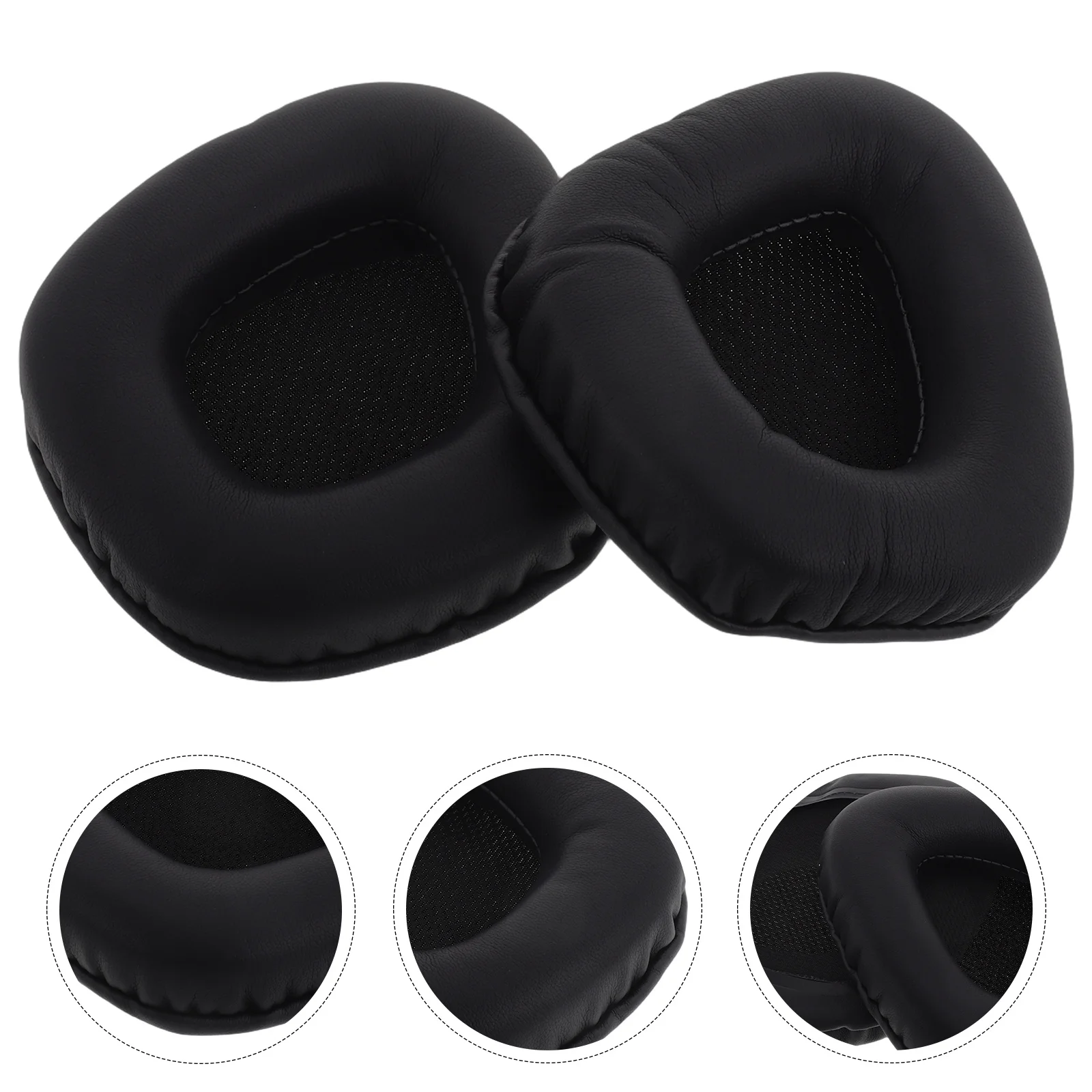 

2Pcs Replacement Ear Pads Compatible for Gaming Headset Soft Protein Cushions Comfortable Wear Headphone Accessories