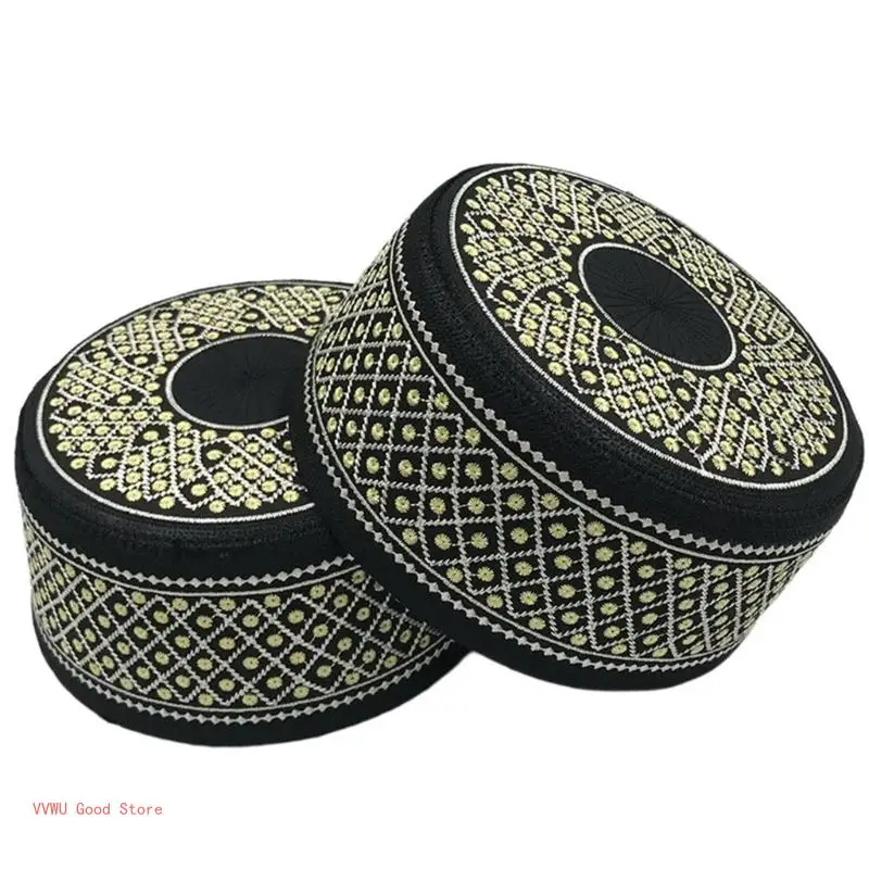 Comfortable Namaz Muslims Men Prayer Hat Traditional Islamic Headwear