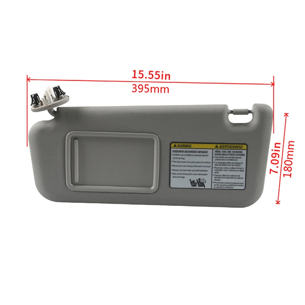 Car Front Left Sun Visor Panel with Makeup Mirror for 2006-2013 Part Number 7432042501B2, 7431042452B2