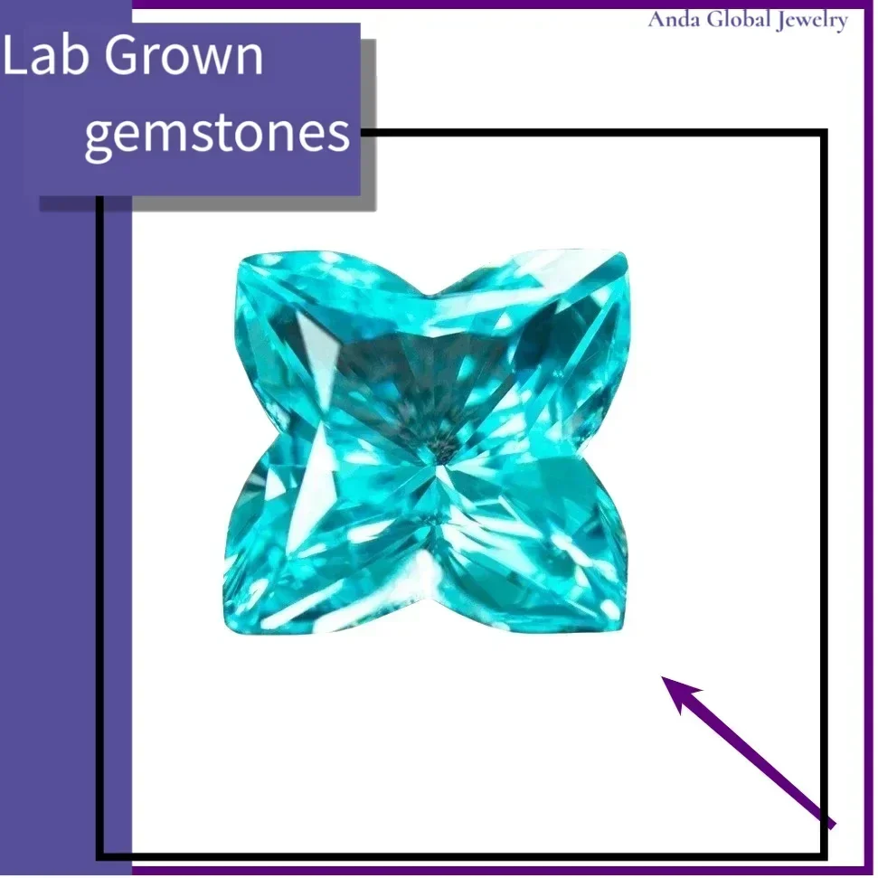 

L-Lab Grown Paraiba Charm Gemstone for DIY Advanced Jewelry Making Inlay Ring Necklace Bracelet Certificate Daily Matching